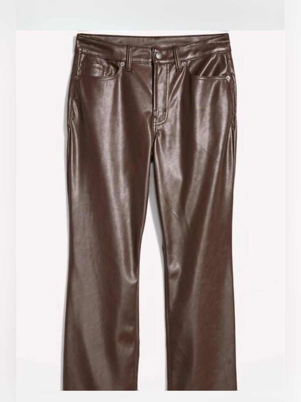 Gap brown faux leather pants